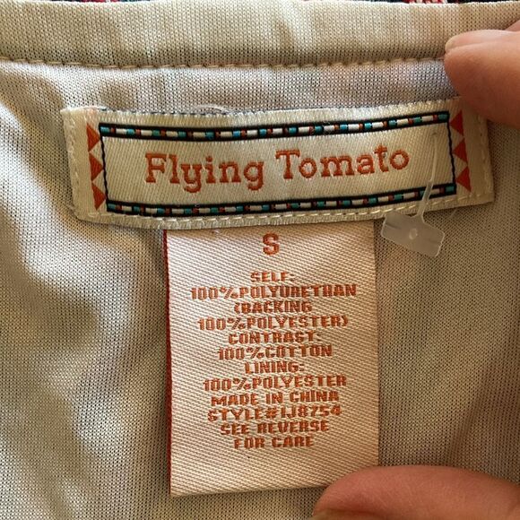 Flying Tomato Open Front Faux Shearling Boho Vest Size Women’s Small - Picture 8 of 14